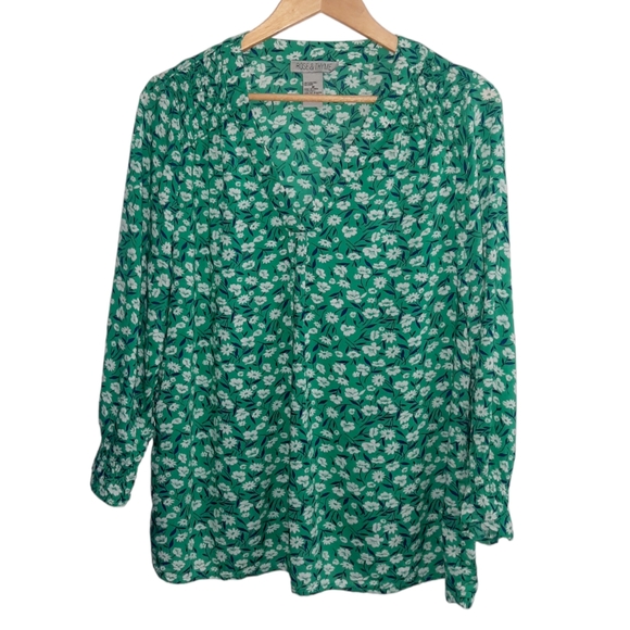 Rose & Thyme Rayon blouse size M - Picture 5 of 9